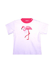 Футболка "Фламинго" - Размер 68 - Цвет белый 7719 - Картинка #1