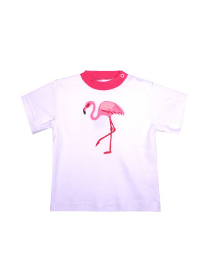 Футболка "Фламинго" - Размер 68 - Цвет белый 7719 - Картинка #1