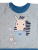 Джемпер "Веселые друзья" с зеброй - Размер 80 - Цвет голубой - Картинка #3
