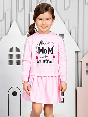 Платье "Моя мама красавица" - Размер 122 - Цвет розовый - Картинка #1